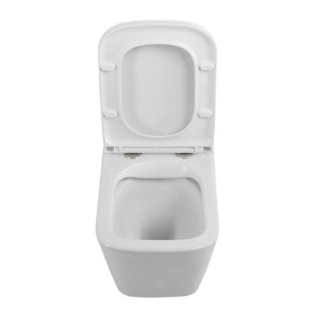 DUE Чаша унитаза подвесного c креплением и сиденьем дюропласт soft close BB3103CHR/SC, артикул BB3103CHR/SC