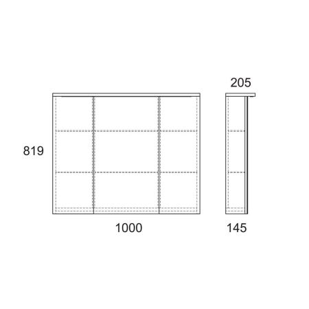 Зеркальный шкаф Malaren 100 с LLED подсветкой, артикул OW03.13.05