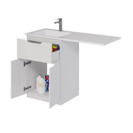 Тумба с раковиной напольная Dreja Vega 60 см, белый, артикул 99-0450-com