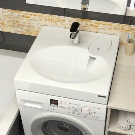 Раковина Paulmark Stern 60 PM700431 на стиральную машину Белая