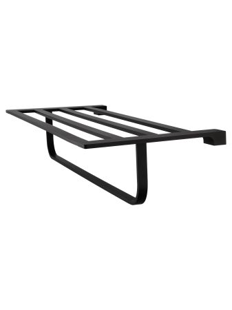 Полотенцедержатель с полкой WONZON & WOGHAND ECLIPSE, Черный (WW-9181-BL), артикул WW-9181-BL