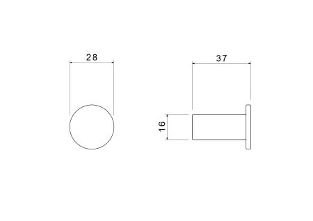 Крючок AQUATEK, матовый черный AQ4401MB ЛИРА Крючок AQUATEK, матовый черный AQ4401MB ЛИРА