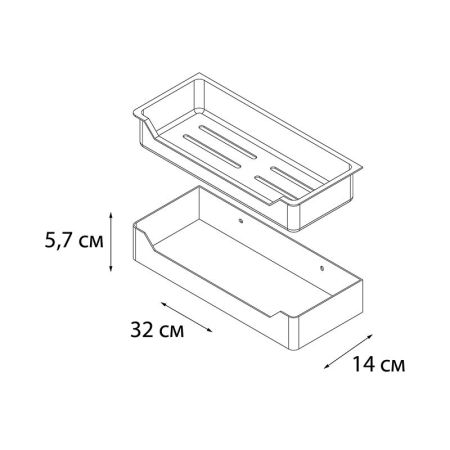 Полка металличеcкая FIXSEN HOTEL FX-31003C, хром, артикул FX-31003C
