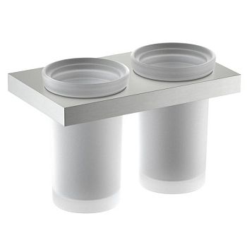 Стакан для зубных щеток двойной Timo Petruma никель (15234/13)