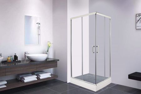 Душевой уголок Parly QZ71S 100х195 профиль Полированный алюминиевый стекло тонированное