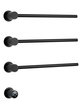 Полотенцесушитель электрический встраиваемый WONZON & WOGHAND HAMBURG, Черный матовый (WW-AL313-MB)