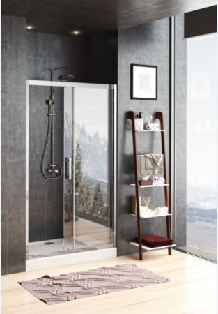Душевая дверь Aquanet Delta NPE6121 120, прозрачное стекло, артикул NPE6121