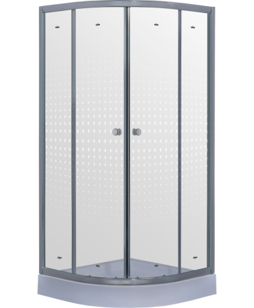 Душевой уголок Timo 90х90 TL-9001R профиль Хром стекло прозрачное с рисунком, артикул TL-9001R