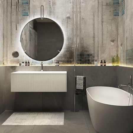 KERASAN SHAPE Раковина керамическая 1220х520 мм., встраиваемая, с 1 отверстием для смесителя, цвет белый глянцевый