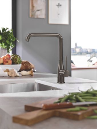 Смеситель для кухни GROHE Essence New, L-излив, тёмный графит матовый (30269AL0), артикул 30269AL0