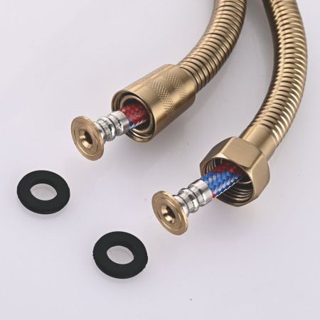 Гигиенический душ со смесителем Shevanik S6105G-1, золотой сатин