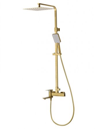Душевая система WONZON & WOGHAND EDGE, Брашированное золото (WW-88739003-BG), артикул WW-88739003-BG