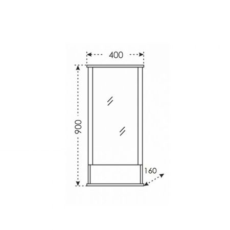 Зеркальный шкаф Санта Вегас 40 см 700176, артикул 700176