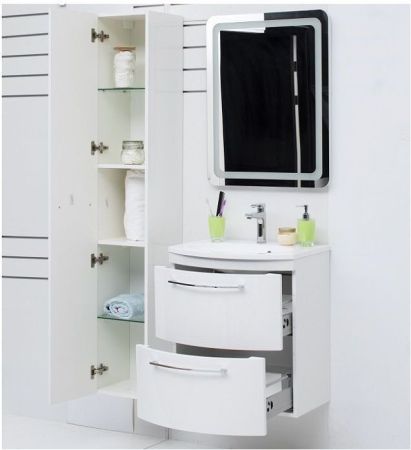 Шкаф-пенал De Aqua Тока 1 35 L белый