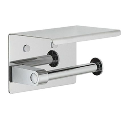 Держатель SIMPLE LINE туалетной бумаги с полочкой для телефона, хром, нержавеющая сталь, Sapho, артикул 2839