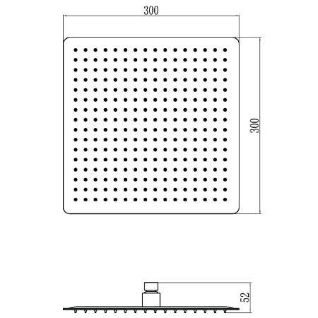 Верхний душ Savol S-000F12, хром, артикул S-000F12