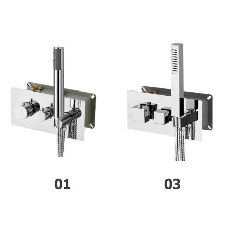 Термосмеситель с ручным душем RGW SP-44 (Хром, круглые) Термосмеситель с ручным душем RGW SP-44 (Хром, круглые)