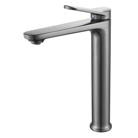 Смеситель для раковины высокий Shevanik S4311T, оружейная сталь, артикул S4311T