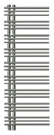 Водяной полотенцесушитель Zehnder Yucca asymmetric YA-130-040 Белый