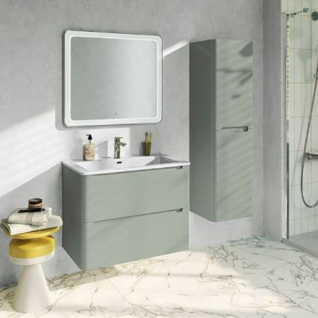 Тумба с раковиной Iddis Edifice 80 подвесная Фисташково-серая