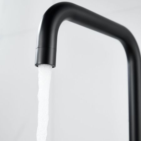 Смеситель для кухни с подключением фильтра воды Raffine F118H, черный