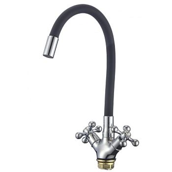 Смеситель для кухни с гибким изливом Fmark FM4319-01, хром