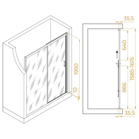 Душевая дверь RGW PA-017 (Прозрачное, 1600), артикул 350801716-11