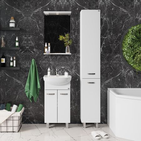 Зеркало Onika Коралл 45 белое, с подсветкой, артикул 204501