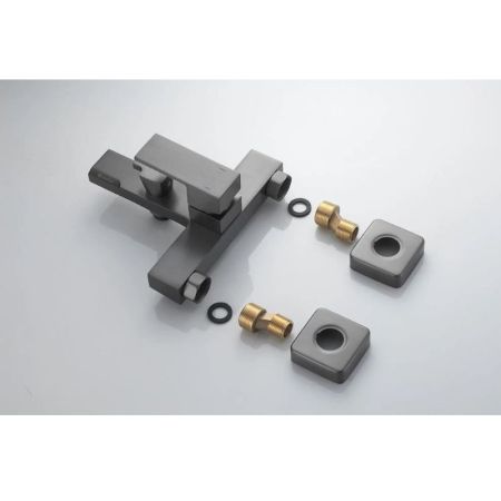 Смеситель для ванны Knotlor KN-22/GM, вороненая сталь, артикул KN-22/GM