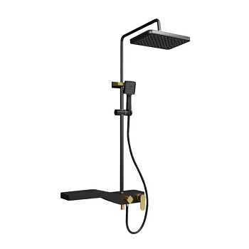 Душевая система Fixsen WAVE FX-9400B, черная+золото