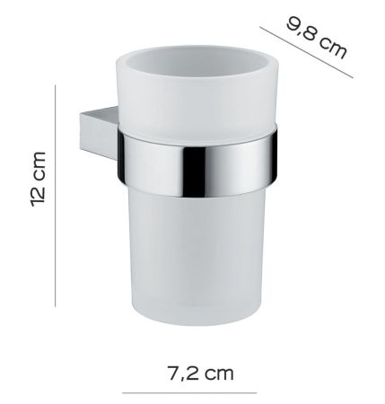 Gedy Canarie, настенный стеклянный стакан, цвет хром, артикул A210(13)