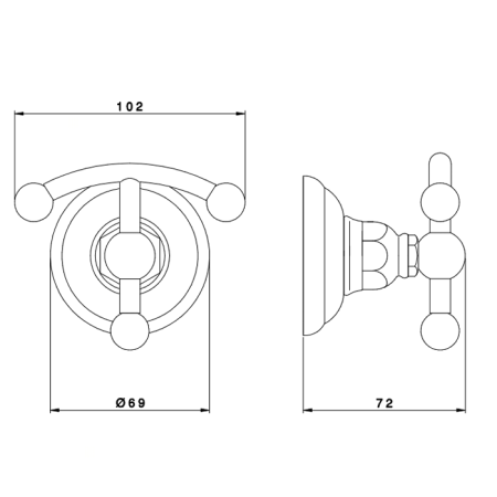 Nicolazzi Accessori Classica Крючок, цвет: хром, артикул 1481CR