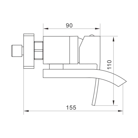Смеситель для ванны Rose R1552F, белый/хром, артикул R1552F