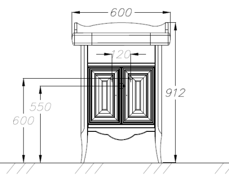 Тумба с раковиной Лоренцо 60 Opadiris Светлый орех, артикул 