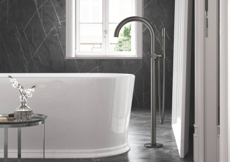 Внешняя часть свободностоящего смесителя для ванны GROHE Atrio New, темный графит матовый (25044AL3)