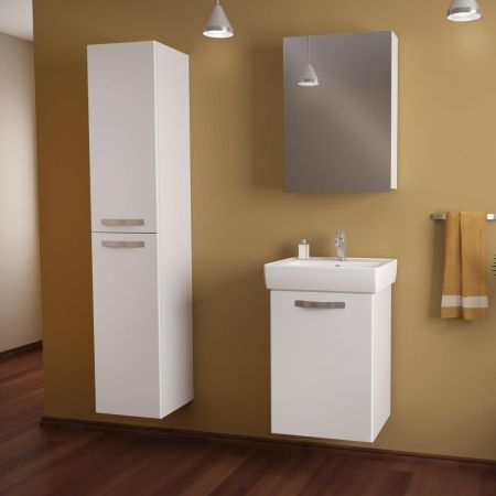 Тумба с раковиной подвесная/напольная Dreja Almi 50 см, белый, артикул 99-1502-com