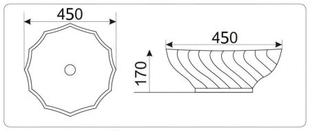 Умывальник CeramaLux 9073, артикул 