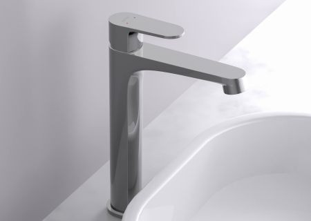 Смеситель для раковины 240, без донного клапана AQUATEK AQ1204CR ОБЕРОН, артикул AQ1204CR