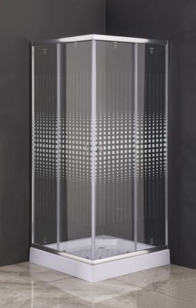 Душевой уголок Parly ZQ811 80х193 профиль Полированный алюминиевый стекло прозрачное, артикул 7141