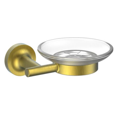 Мыльница с держателем WONZON & WOGHAN SIMPLE, Брашированное золото (WW-6522-BG), артикул WW-6522-BG