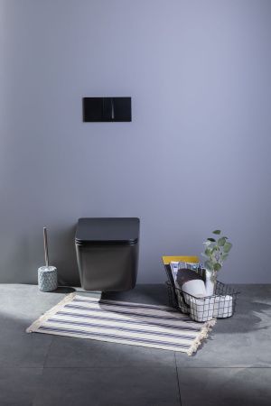 Унитаз подвесной Aquanet Rimless Tavr-W BL-103N-WHT black черный матовый