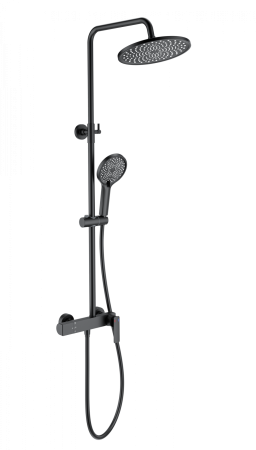 Душевая система WONZON & WOGHAND, Черный матовый (WW-B3517-MB), артикул WW-B3517-MB