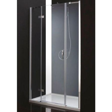 Душевая дверь в нишу Cezares Bergamo B-13 120 L профиль Хром стекло прозрачное, артикул BERGAMO-W-B-13-30+60/30-C-Cr-L