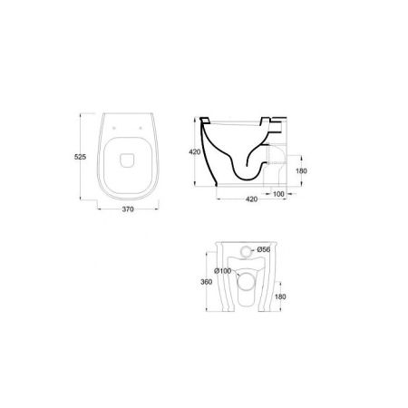 Artceram AZULEY/ATELIER сиденье для унитаза, цвет белый матовый с шарнирами хром (микролифт)