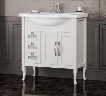 Тумба с раковиной Мираж 80 Opadiris Слоновая кость