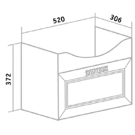 Тумба под раковину Runo Монро 55 4620750028503 подвесная Белая