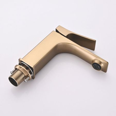 Смеситель для раковины Shevanik S6101G, золотой сатин