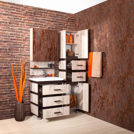 Комплект мебели для ванной Бриклаер ТЕХАС 60, кантри/венге, артикул ТЕХАС 60