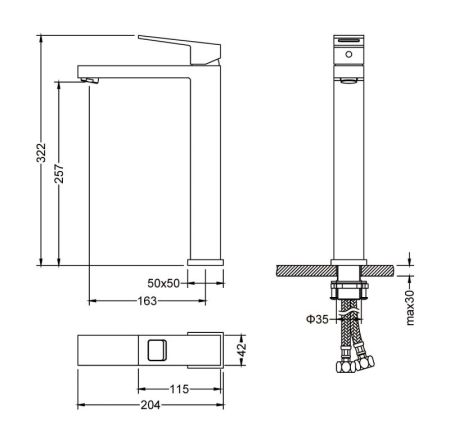 Смеситель для раковины Timo Briana 7111/00F Хром, артикул 7111/00F
