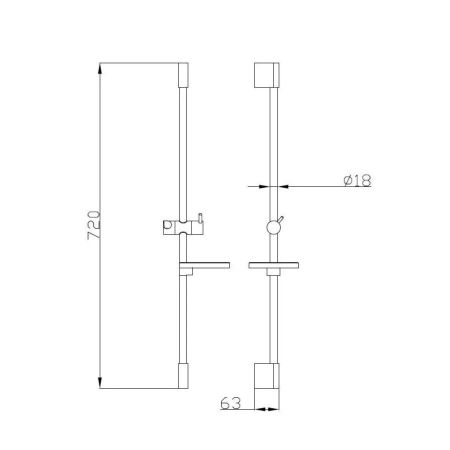 Душевой гарнитур D-Lin D63509, хром